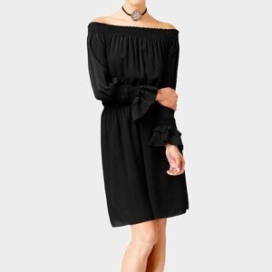 🆕 Kobi Black Off the Shoulder Long Sleeve Dress